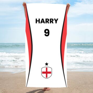 Personalised Sports Towel with World Cup Jersey Design