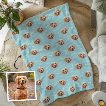 Personalised Blanket with Pet Face - Design