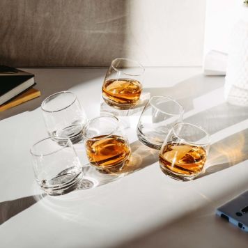 Set of 6 Rocking Whisky Glasses