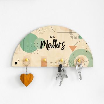Personalised Wooden Key Holder - Design