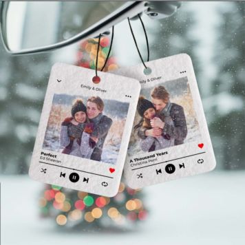 Personalised Car Freshener 2-Pack with Photo and Song Title