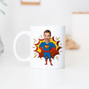 Face Upload Superhero Mug - Design