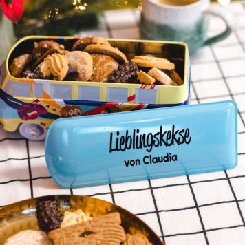 Personalised VW Bus Cookie Tin - Design