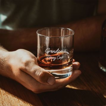Personalised Whisky Glass With Text - Design