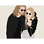 Custom Illustration 2 Person Poster