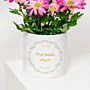 Personalised Plant Pot with Text and Wreath