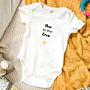 Personalised Baby Grow With Heart and Text