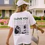 Personalised T-Shirt with Black and White Photos and Text