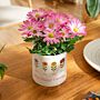 Personalisierbarer Blumentopf mit Geburtsblumen