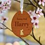 Personalised Easter Egg Hanging Decorations with Text - Set of 2