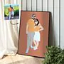 Custom Illustration 2 Person Poster