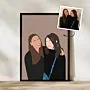 Custom Illustration 2 Person Poster