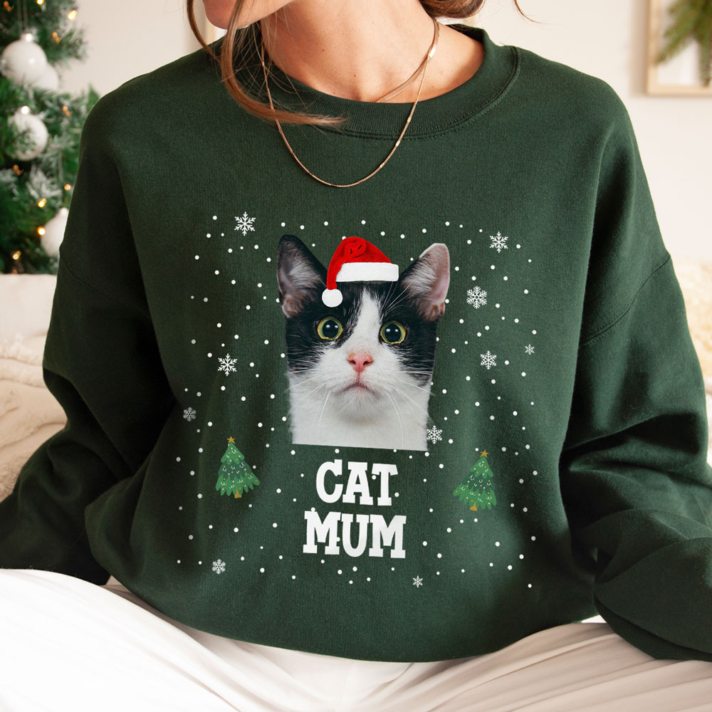 Personalised Christmas Sweatshirt with Pet and Text