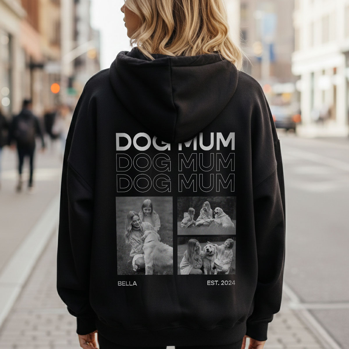 Personalised Hoodie with Monochrome Photos