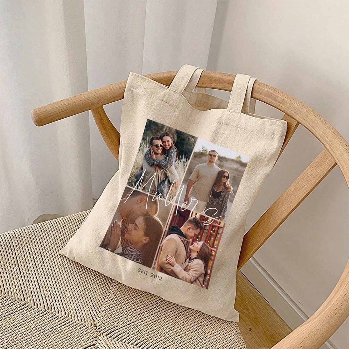 Personalised 4-Photo Tote Bag