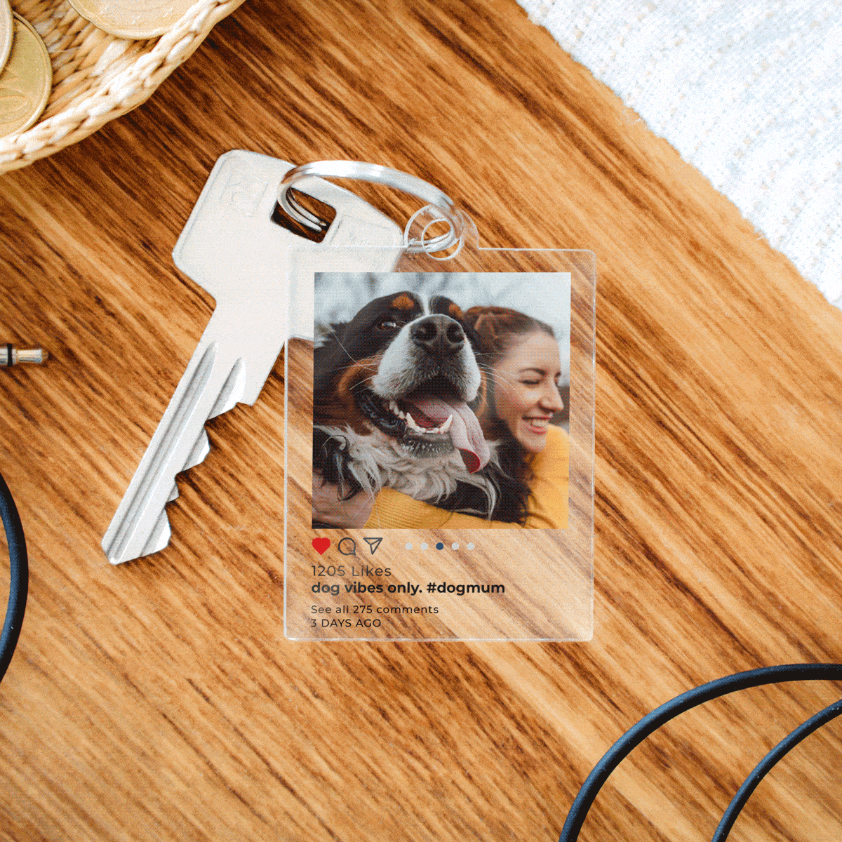 Personalised Instagram Style Keychain