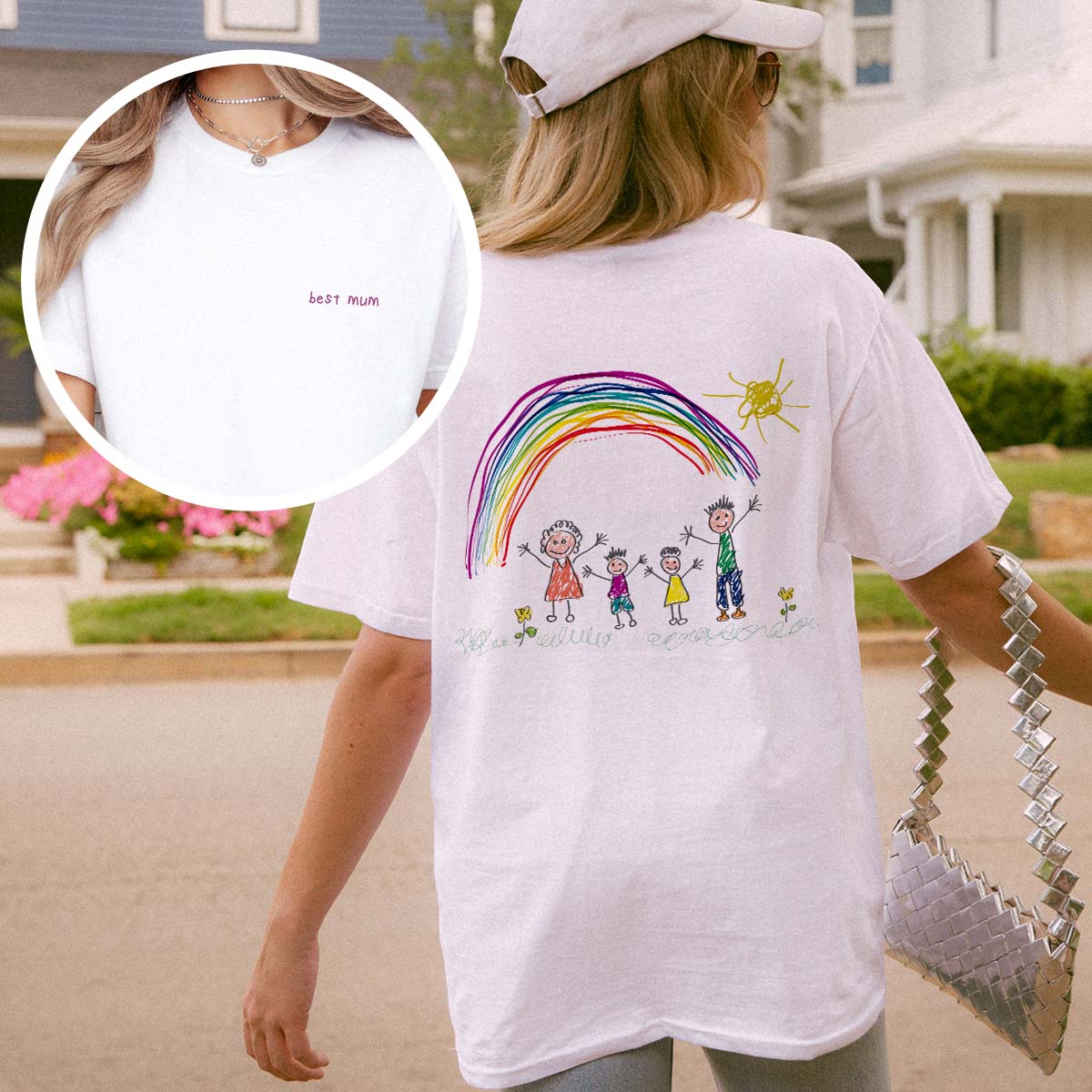 Personalised T-Shirt with Dual-Sided Drawing
