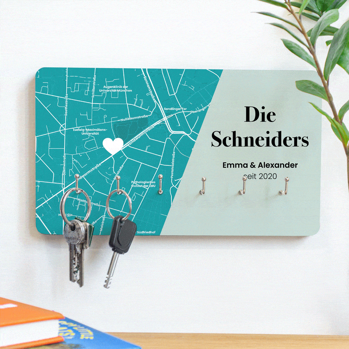 Personalised 'Where It All Began' Key Hanger