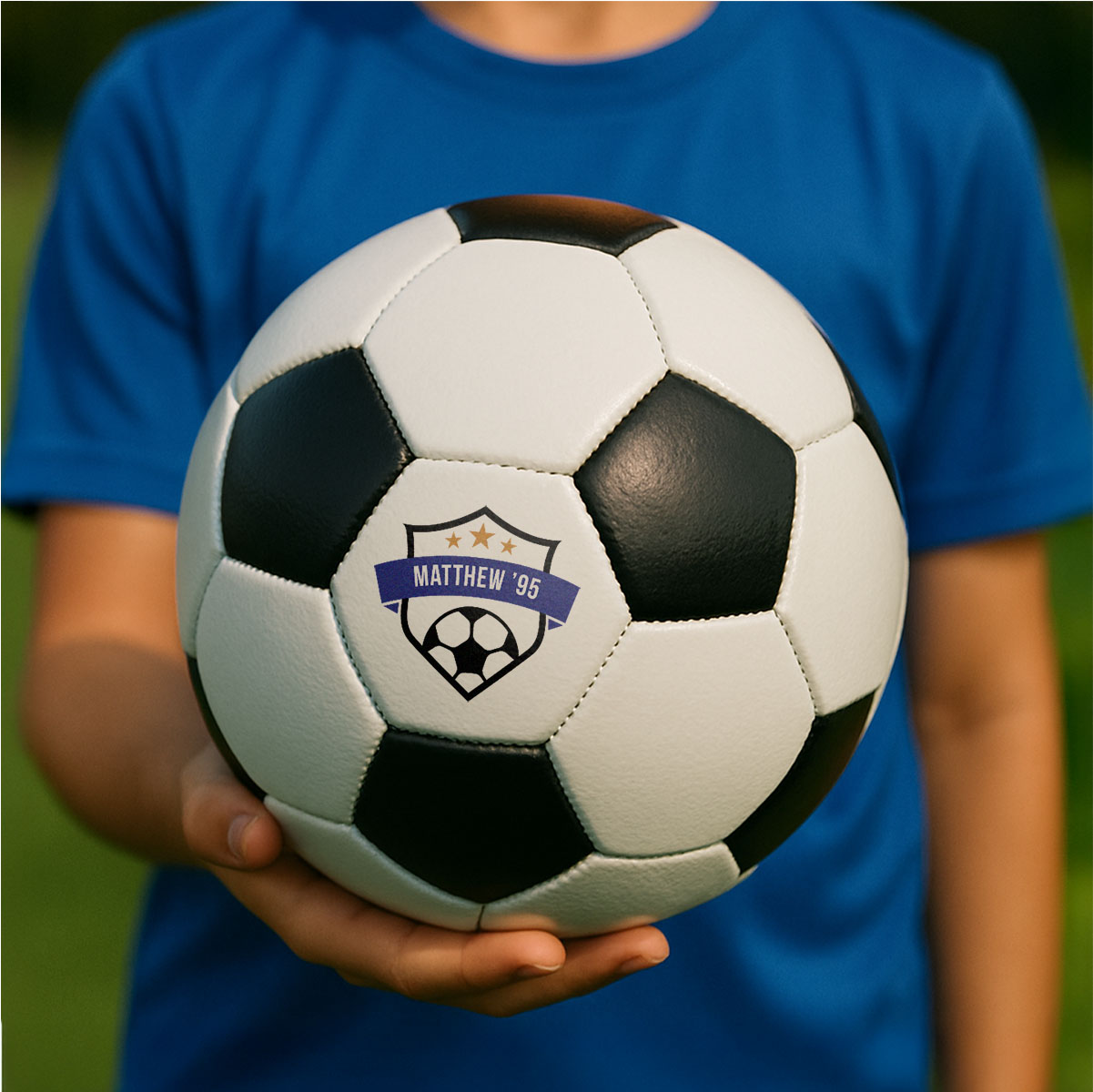 Personalised Football with Text and Crest